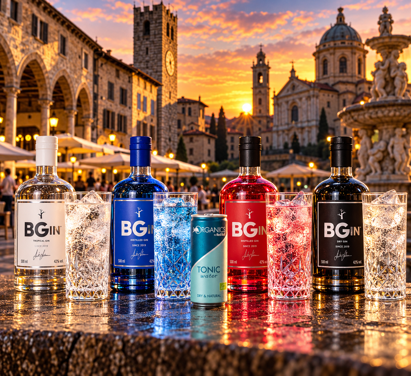 BGin Tonic con BGin 42 White Blue Red e Black