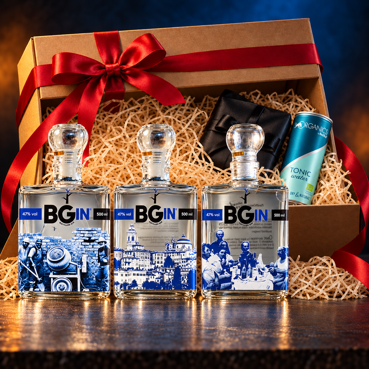 Cofanetto regalo con tre bottiglie e sorpresa Confezione Regalo Spirito Bergamasco 47 – Scegli la tua edizione - immagine 1